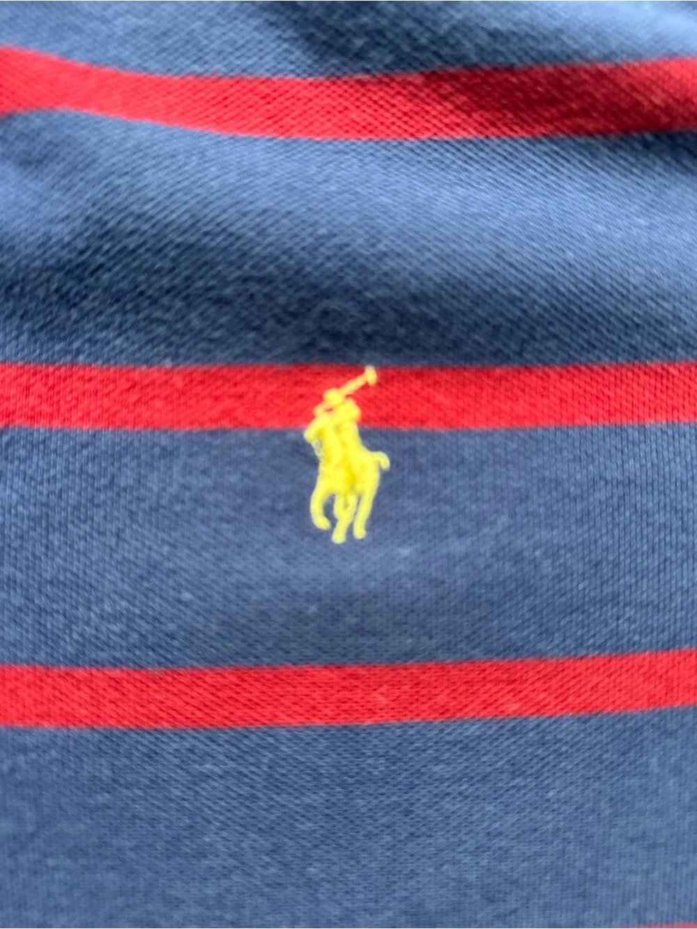 Vintage Polo by Ralph Lauren Navy with Red Stripe Polo Shirt